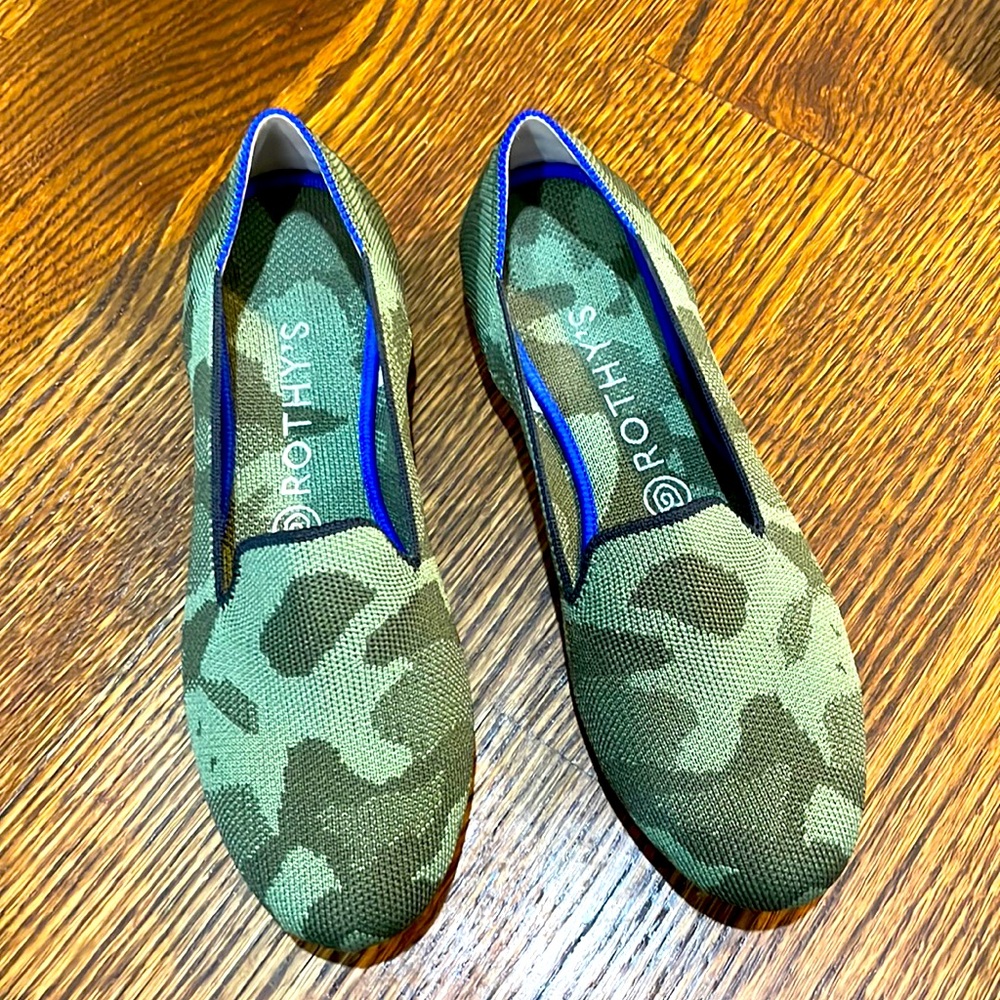 Rothy’s camo loafers